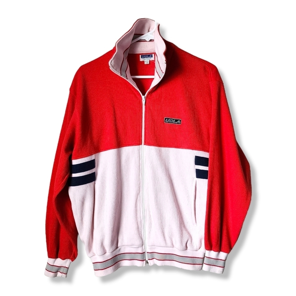 UCLA x VINTAGE 90's full zip track jacket in‎ red Collegiate University